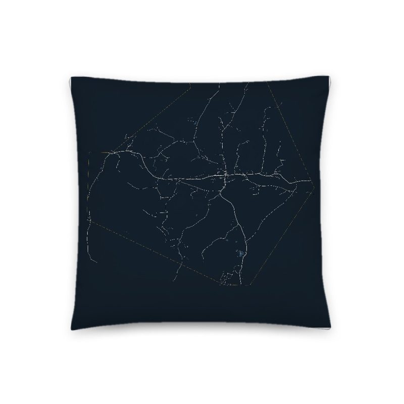 Middletown Springs Map Throw Pillow