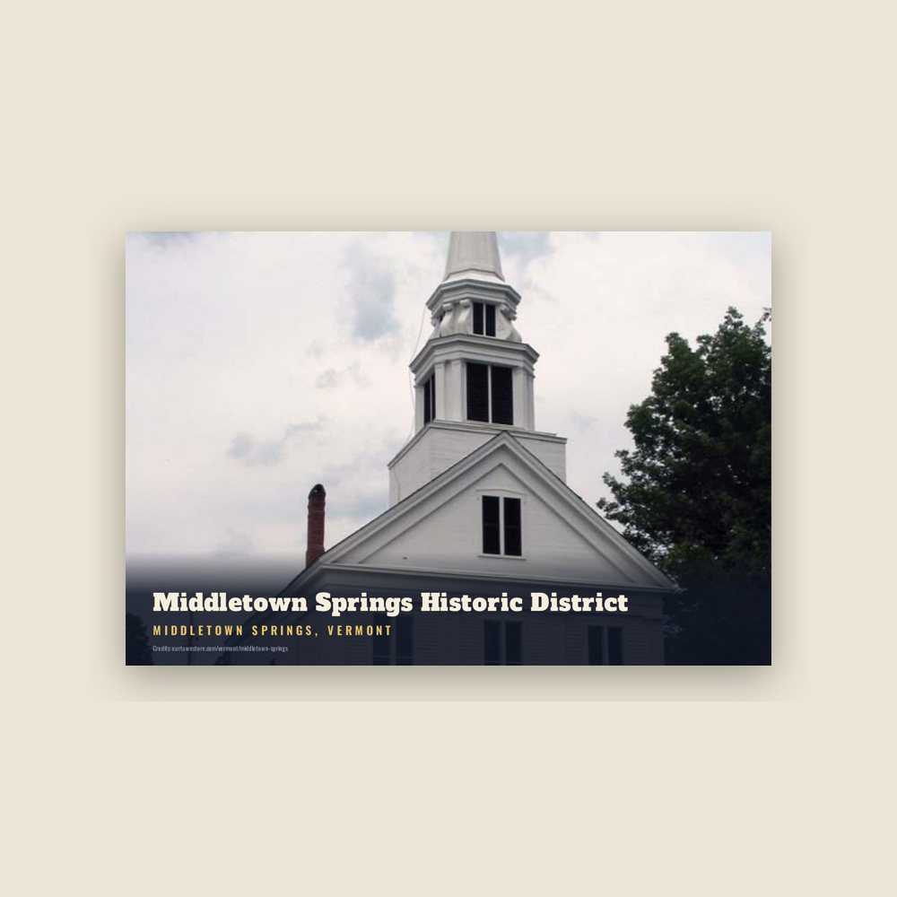 Middletown Springs Middletown Springs Historic District Postcard