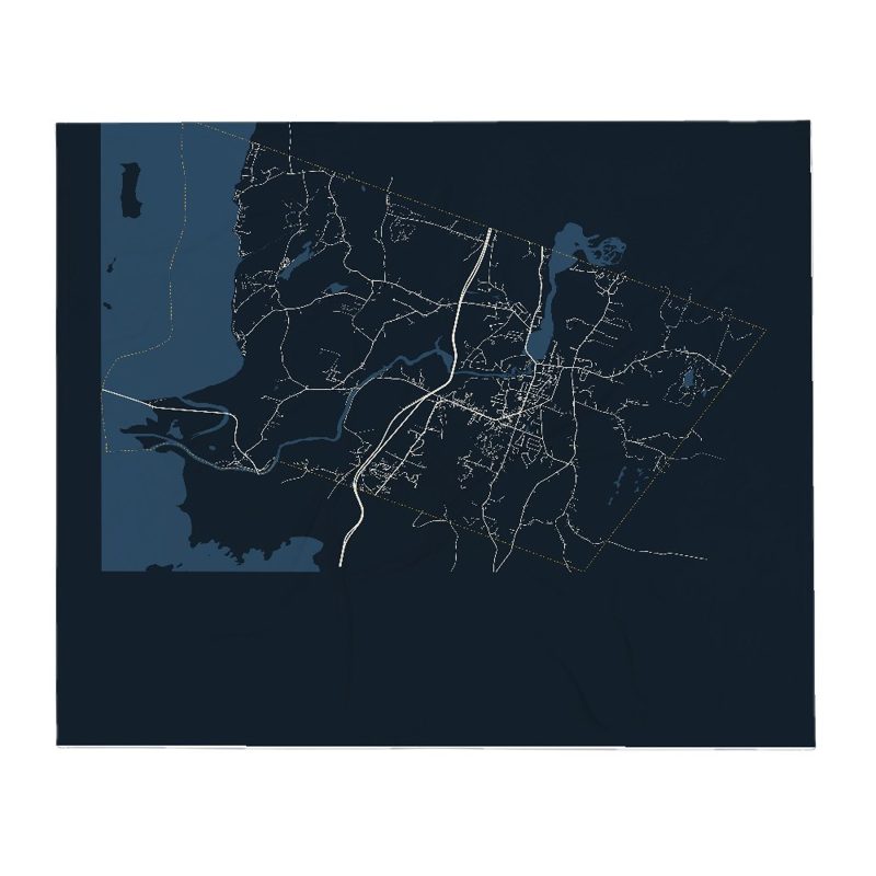 Milton Street Map Throw Blanket