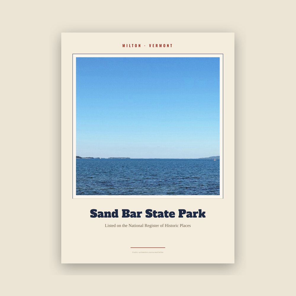 Milton Sand Bar State Park Landmark Print