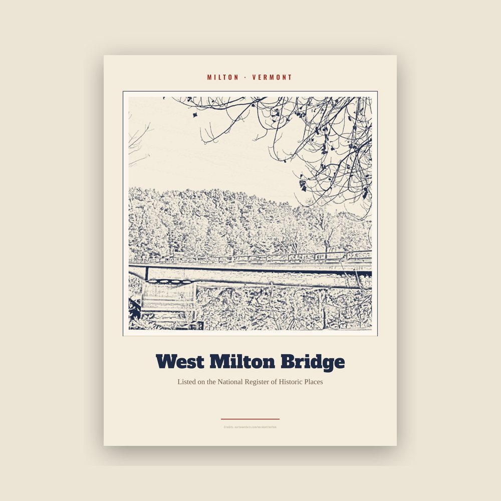 Milton West Milton Bridge Landmark Print