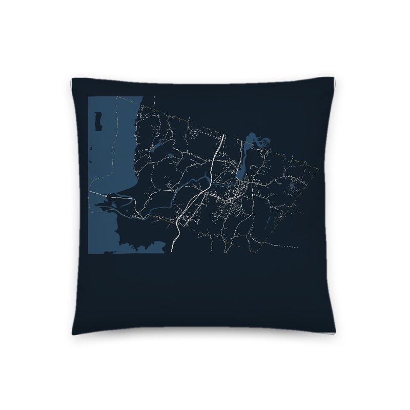 Milton Map Throw Pillow