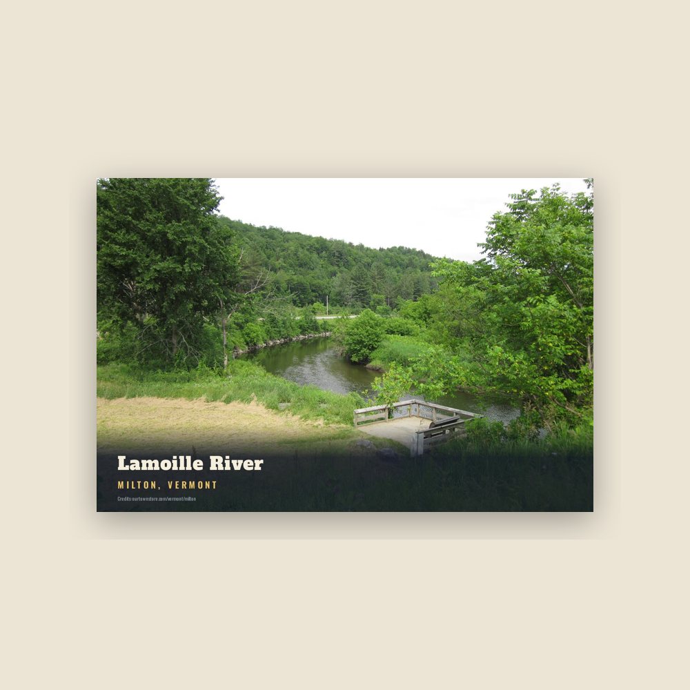 Milton Lamoille River Postcard