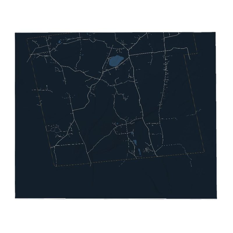 Monkton Street Map Throw Blanket