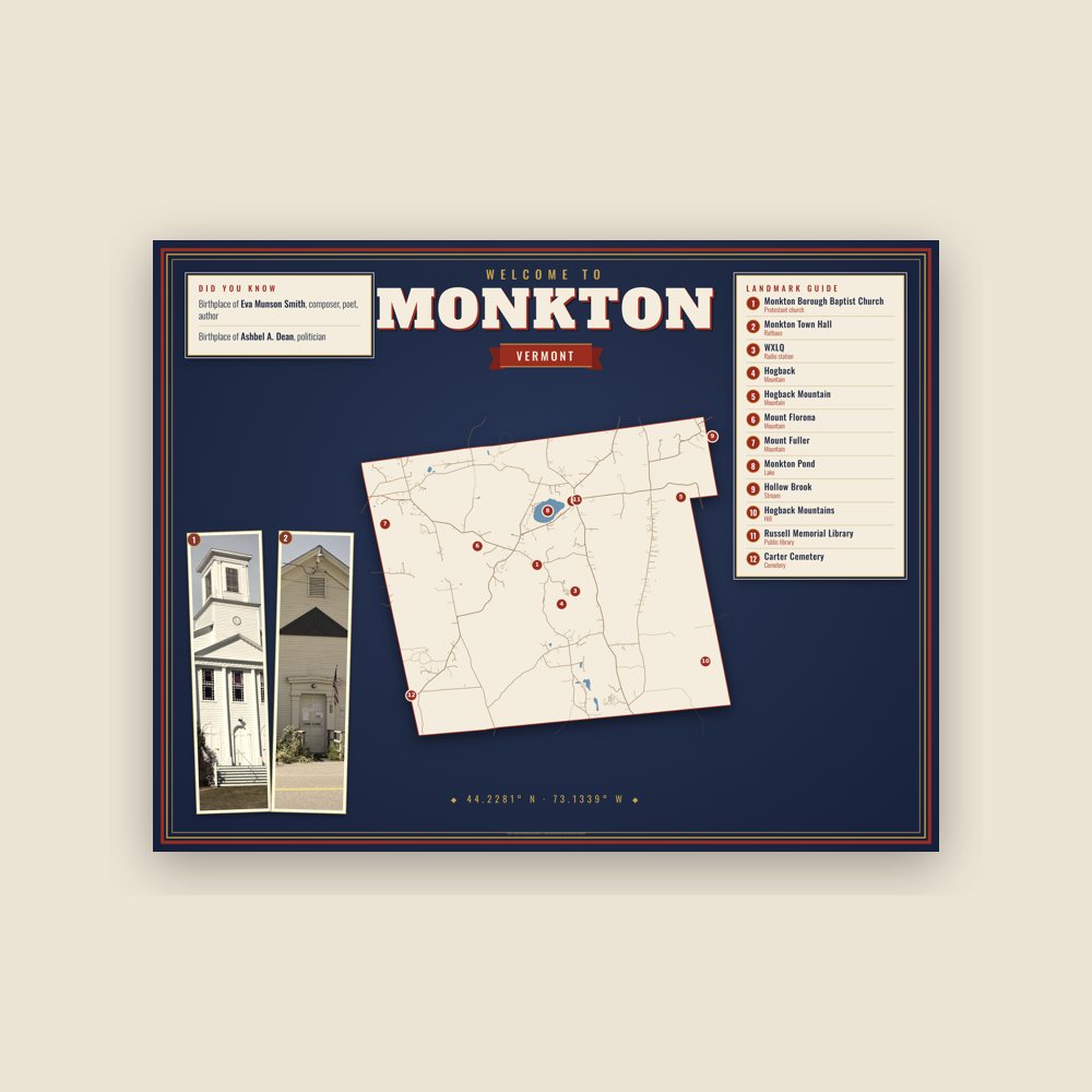 Monkton Map Placemat
