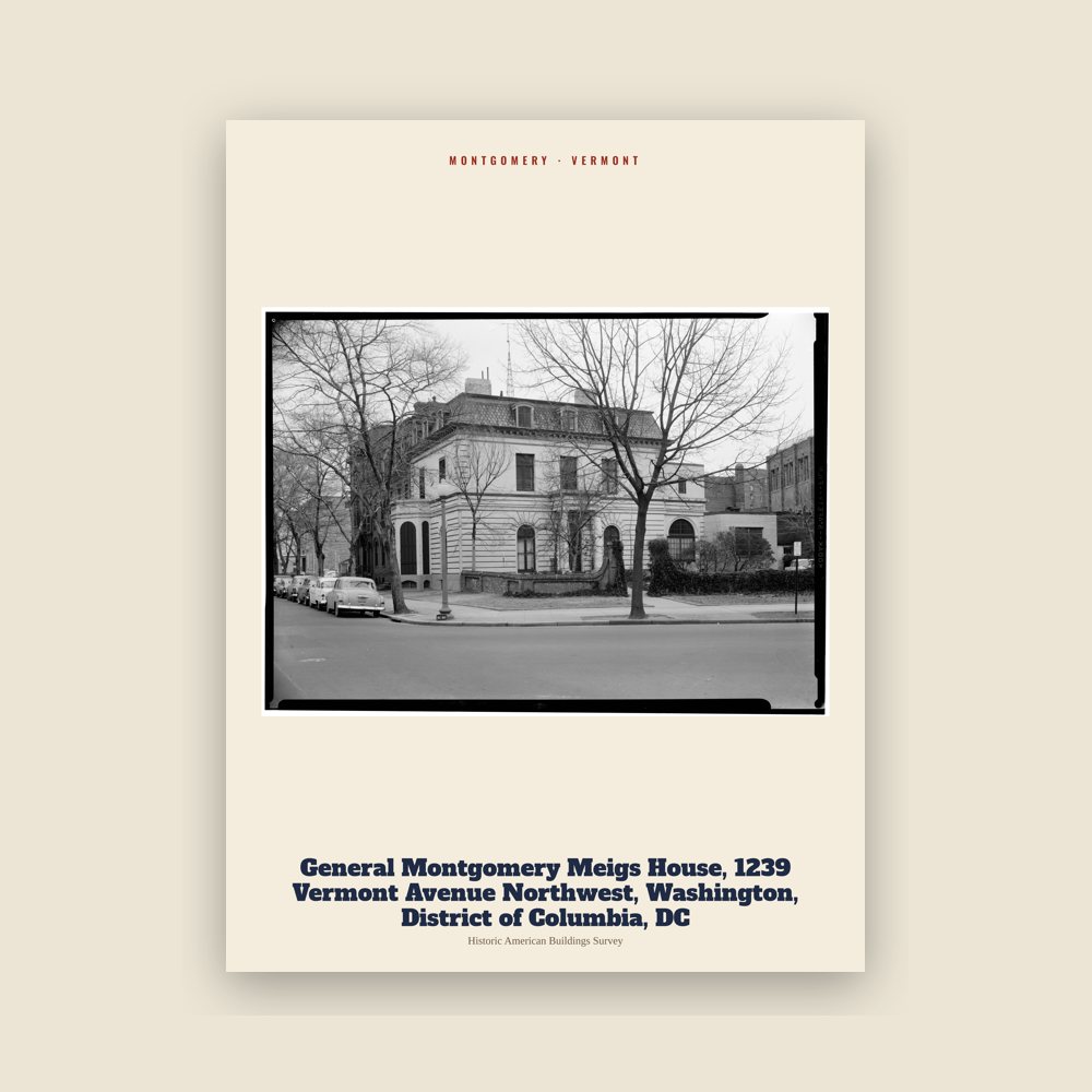 Montgomery General Montgomery Meigs House, 1239 Vermont Avenue Northwest, Washington, District of Columbia, DC Archive Print