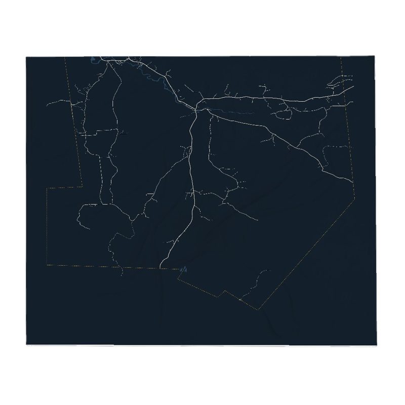Montgomery Street Map Throw Blanket