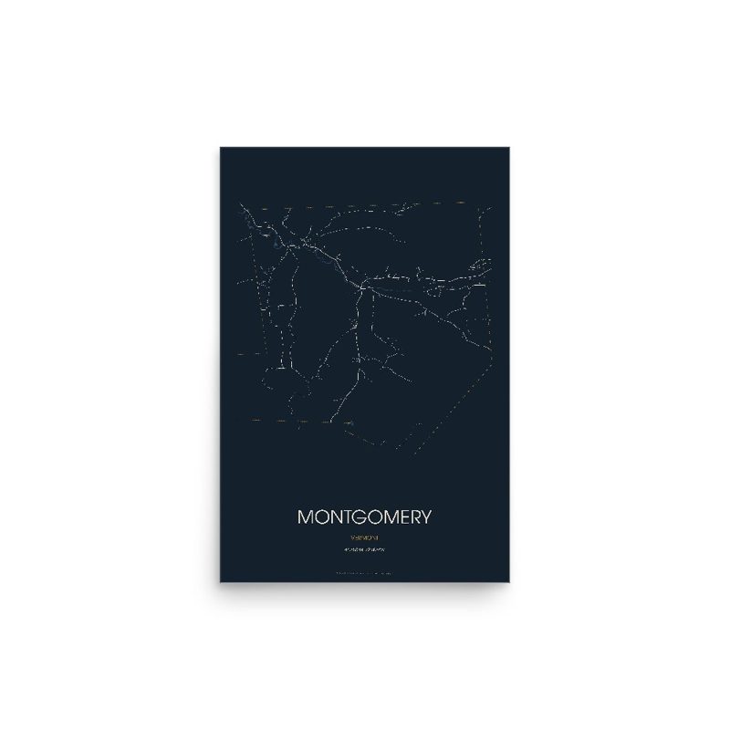 Montgomery Street Map Poster · Midnight