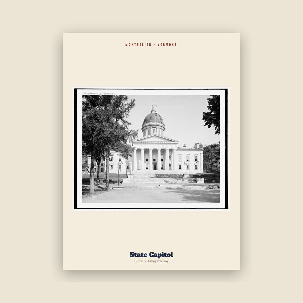 Montpelier State Capitol Archive Print