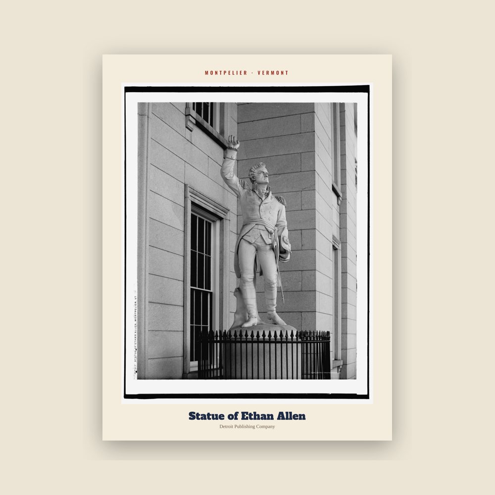 Montpelier Statue of Ethan Allen Archive Print