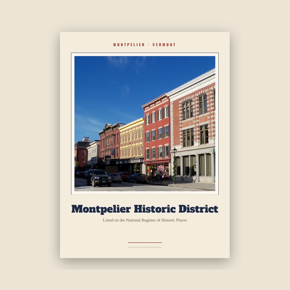 Montpelier Montpelier Historic District Landmark Print