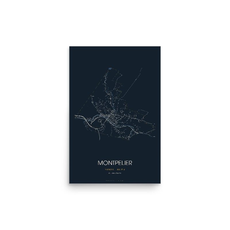 Montpelier Street Map Poster · Midnight