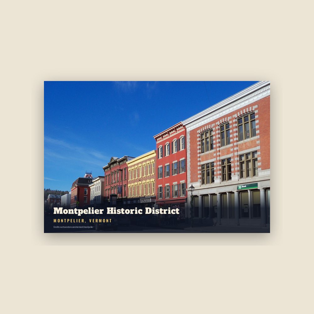 Montpelier Montpelier Historic District Postcard