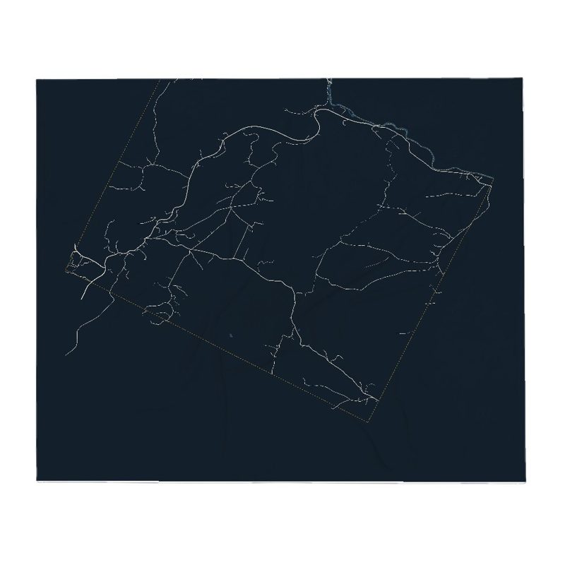 Moretown Street Map Throw Blanket