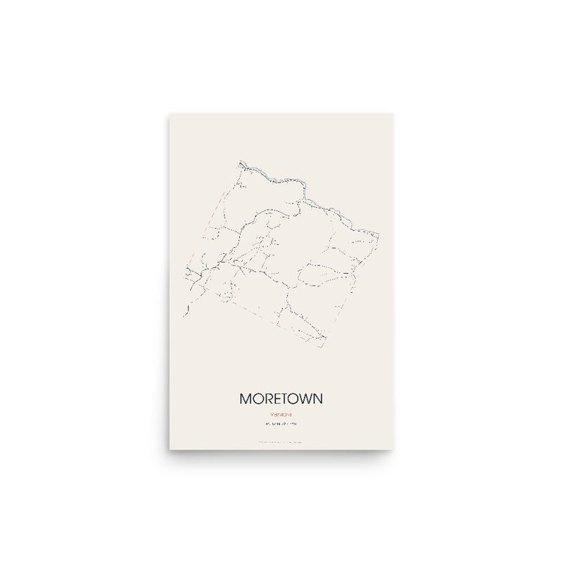 Moretown Street Map Poster · Linen