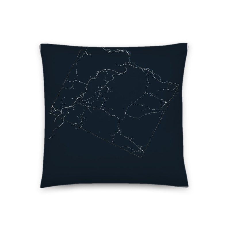 Moretown Map Throw Pillow