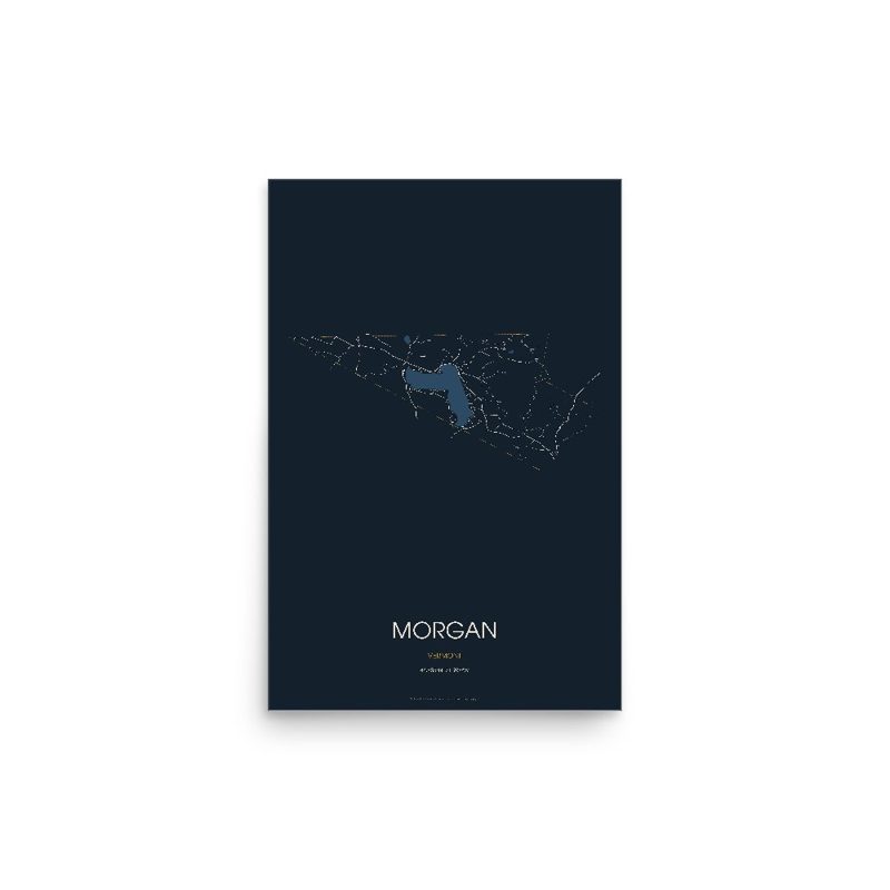 Morgan Street Map Poster · Midnight