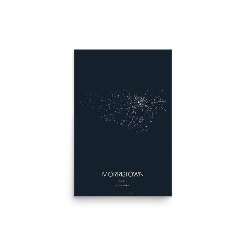 Morristown Street Map Poster · Midnight