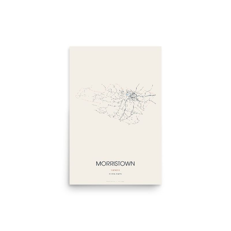 Morristown Street Map Poster · Linen