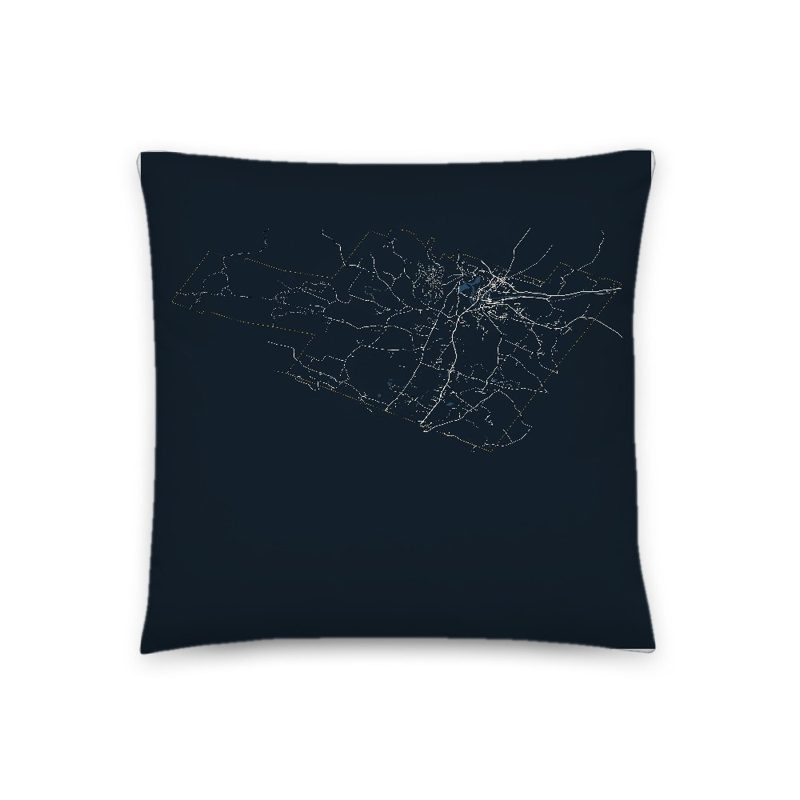 Morristown Map Throw Pillow