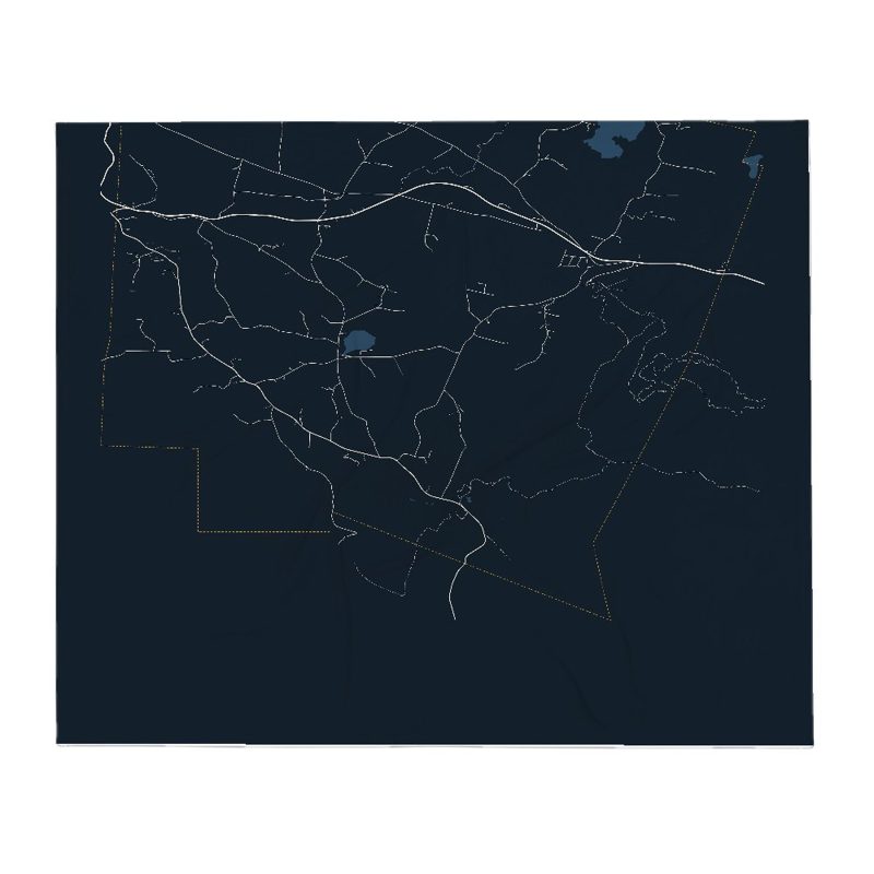Mount Holly Street Map Throw Blanket
