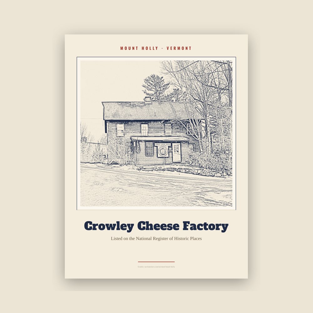 Mount Holly Crowley Cheese Factory Landmark Print