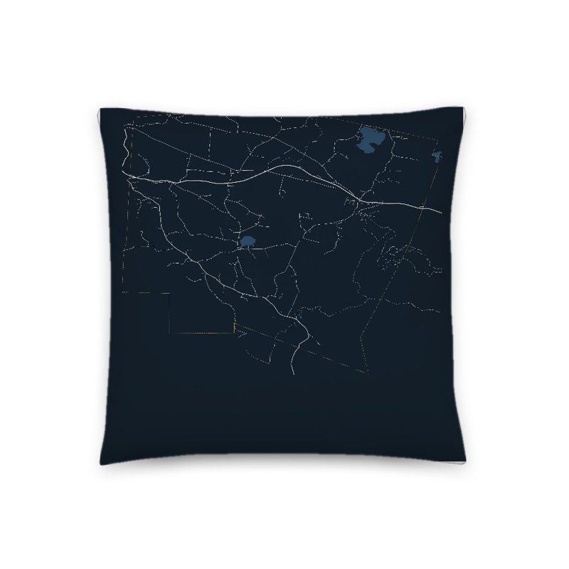 Mount Holly Map Throw Pillow