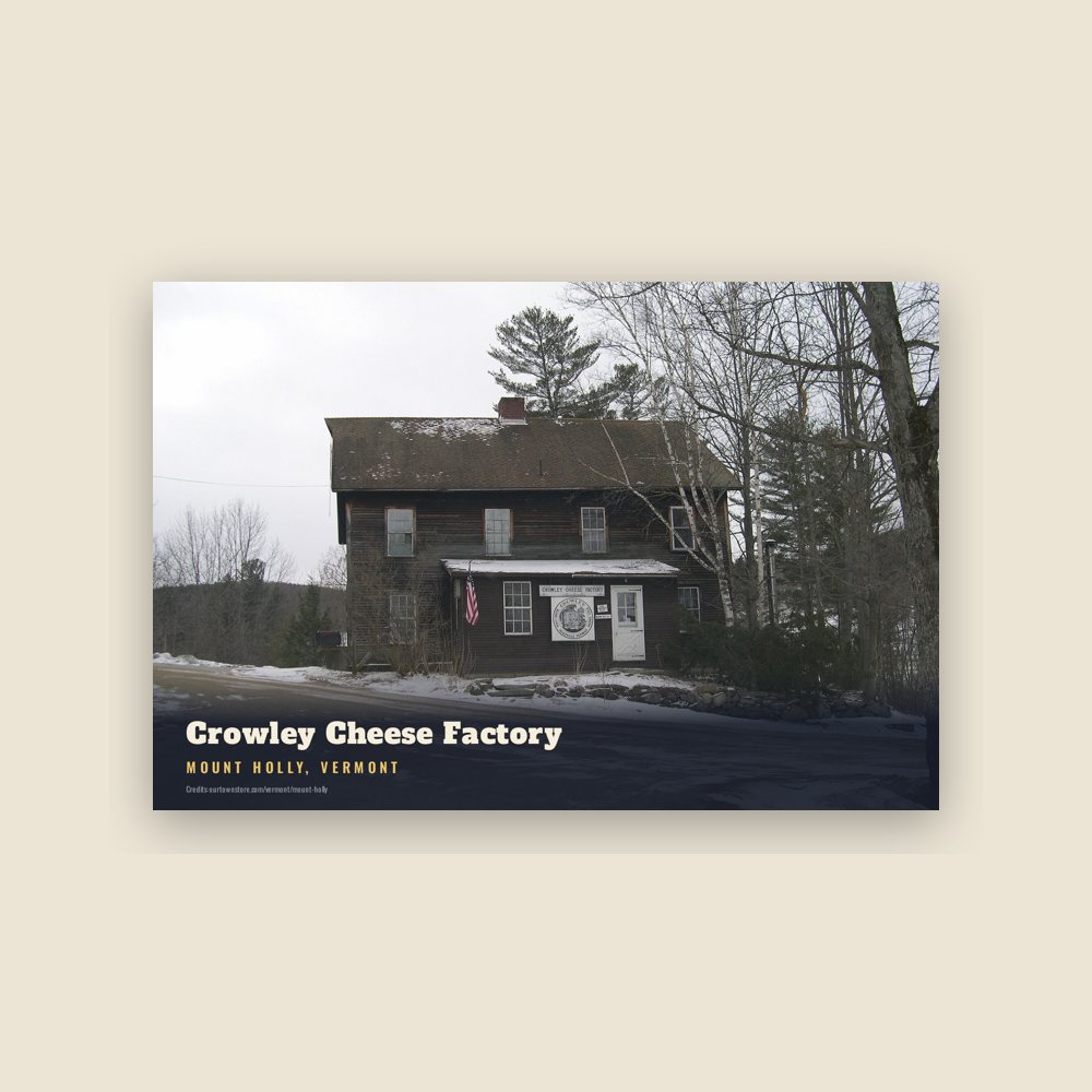 Mount Holly Crowley Cheese Factory Postcard