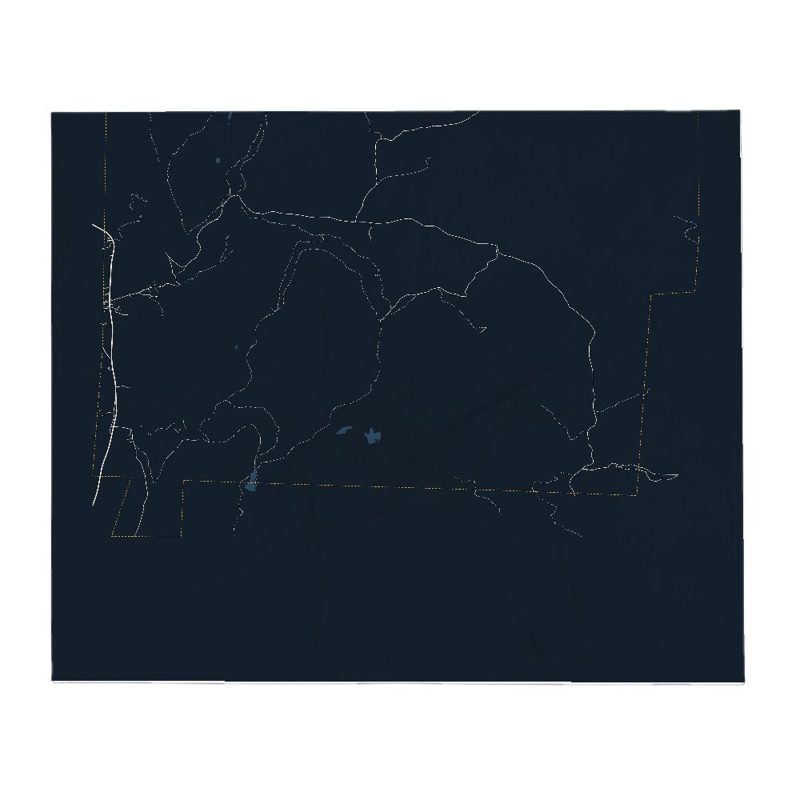 Mount Tabor Street Map Throw Blanket