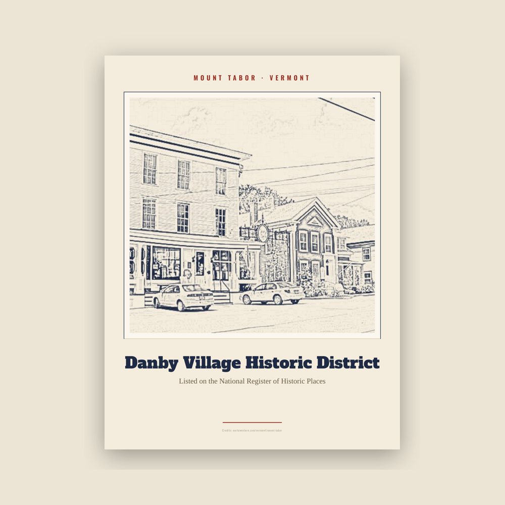 Mount Tabor Danby Village Historic District Landmark Print