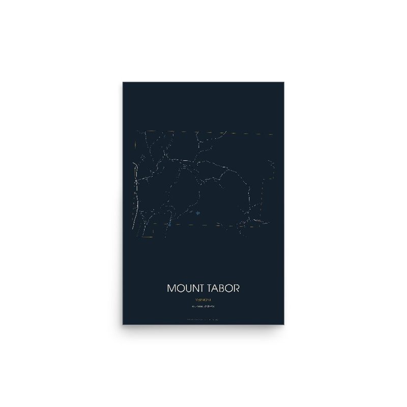 Mount Tabor Street Map Poster · Midnight