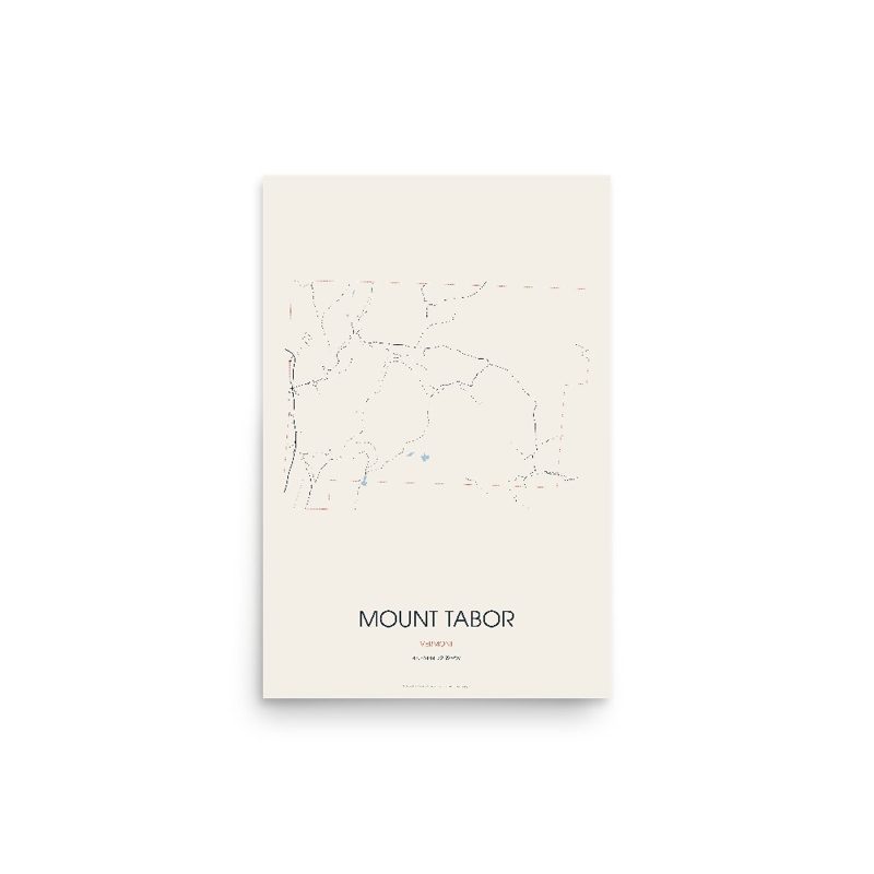 Mount Tabor Street Map Poster · Linen
