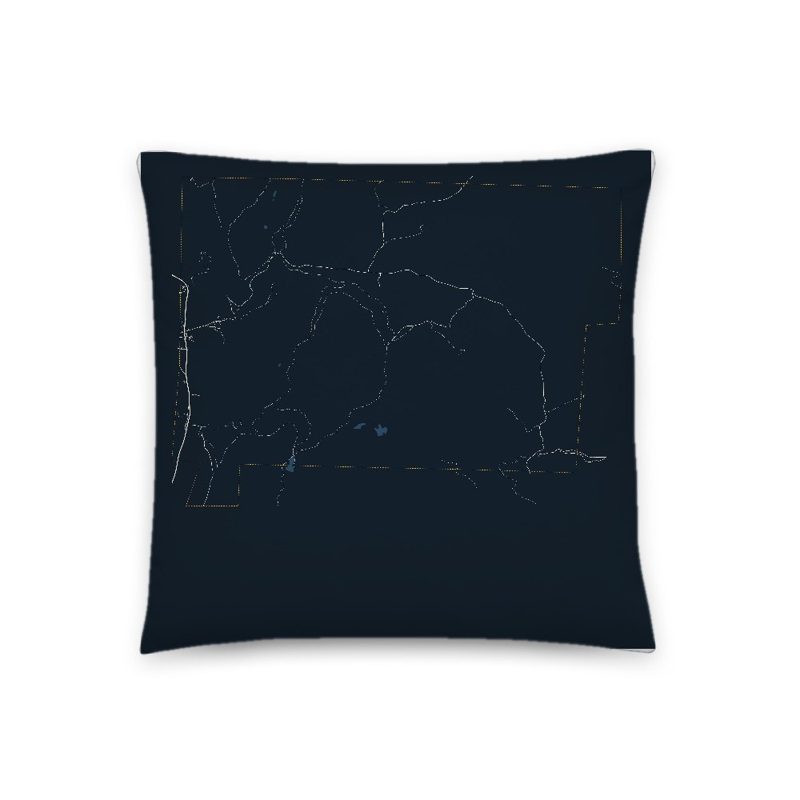 Mount Tabor Map Throw Pillow