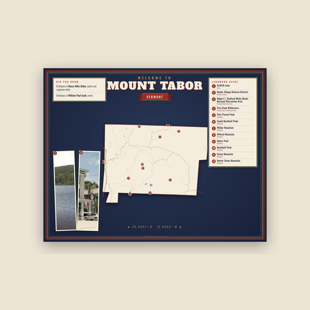 Mount Tabor Map Placemat