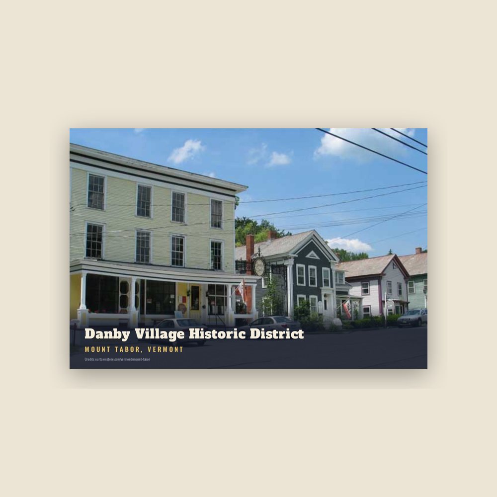 Mount Tabor Danby Village Historic District Postcard
