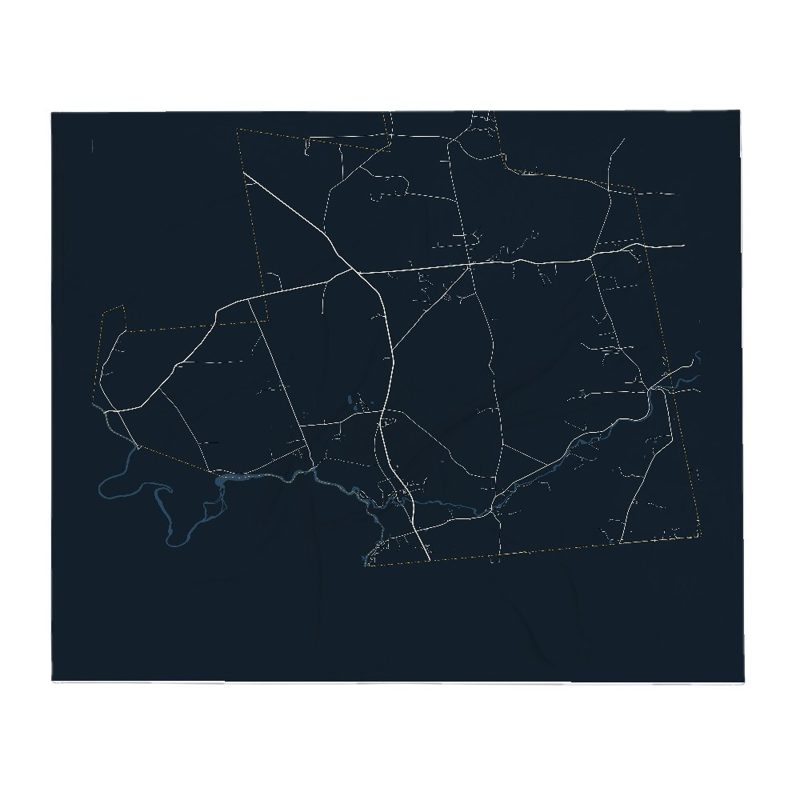 New Haven Street Map Throw Blanket