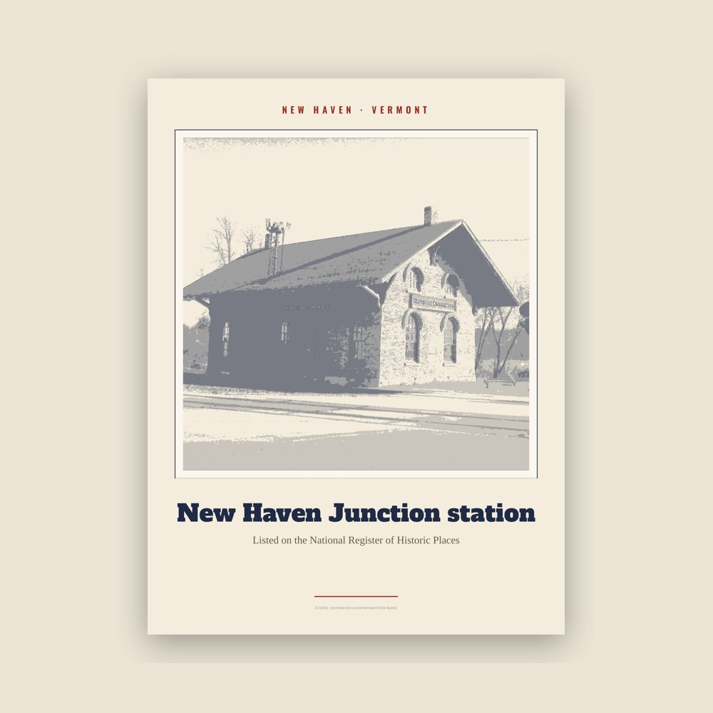 New Haven New Haven Junction station Landmark Print