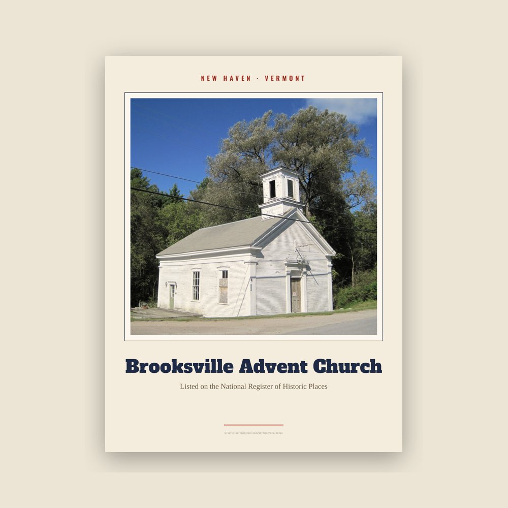 New Haven Brooksville Advent Church Landmark Print