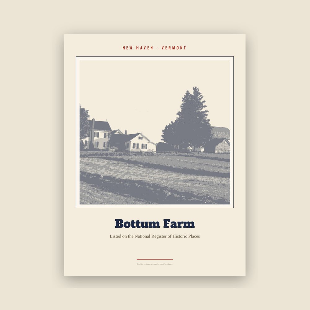 New Haven Bottum Farm Landmark Print
