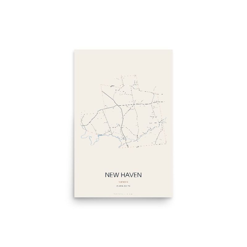 New Haven Street Map Poster · Linen