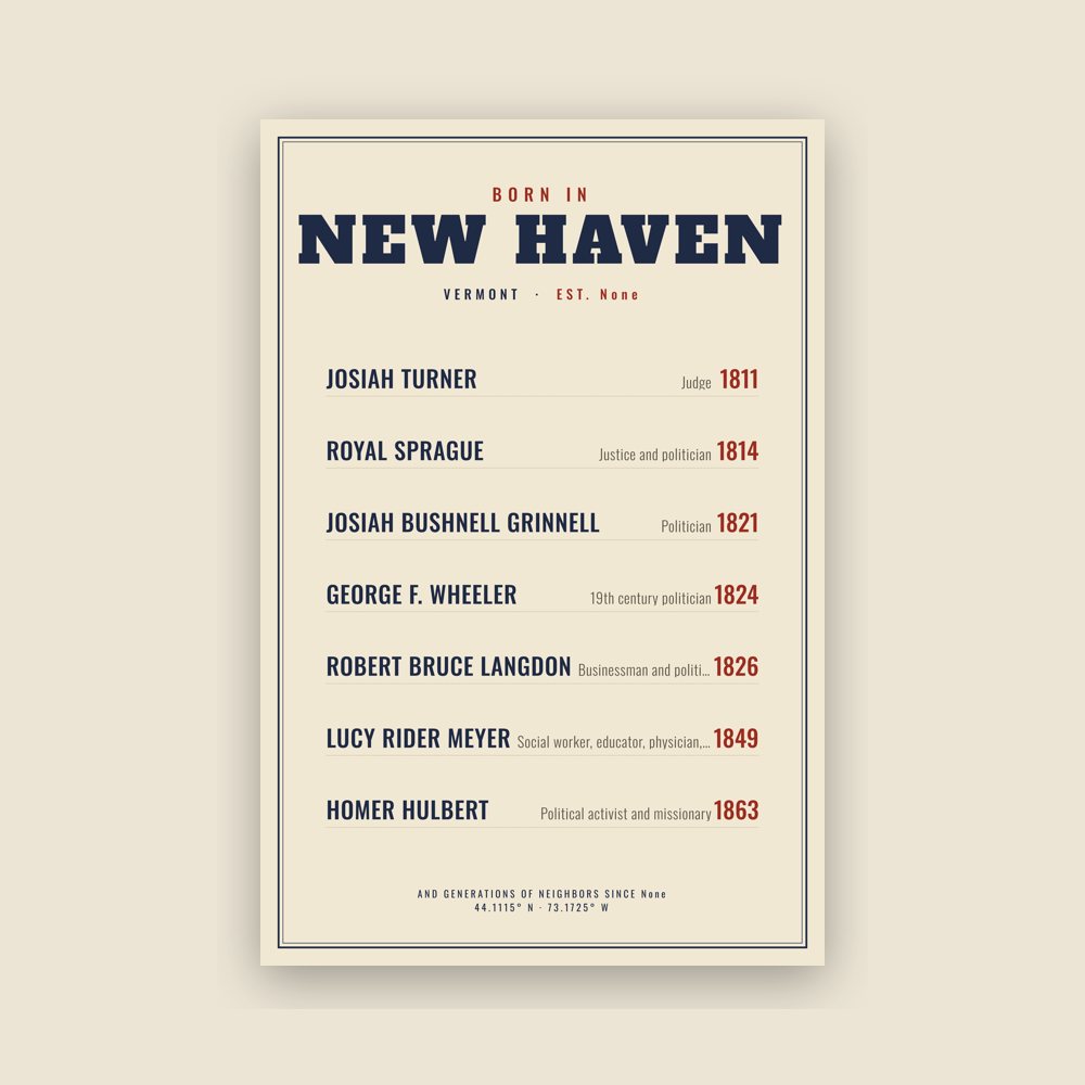 New Haven “Born In” Poster