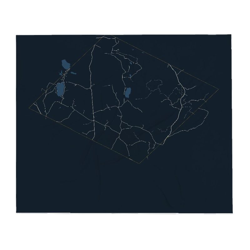 Newark Street Map Throw Blanket