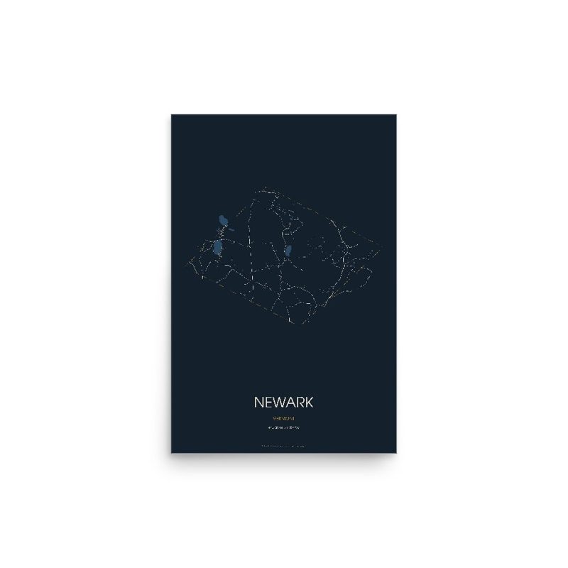 Newark Street Map Poster · Midnight