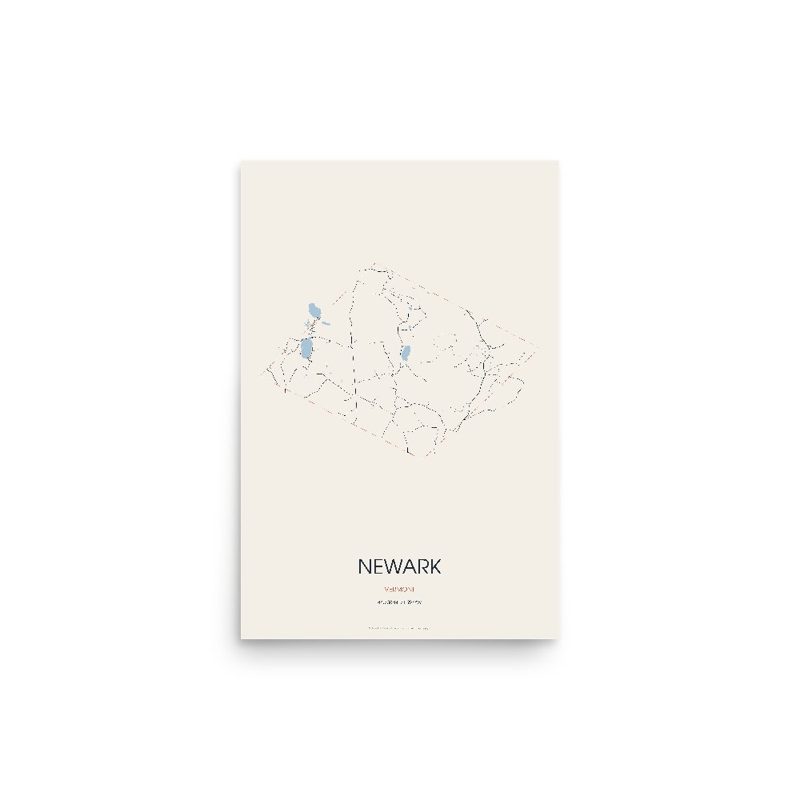 Newark Street Map Poster · Linen