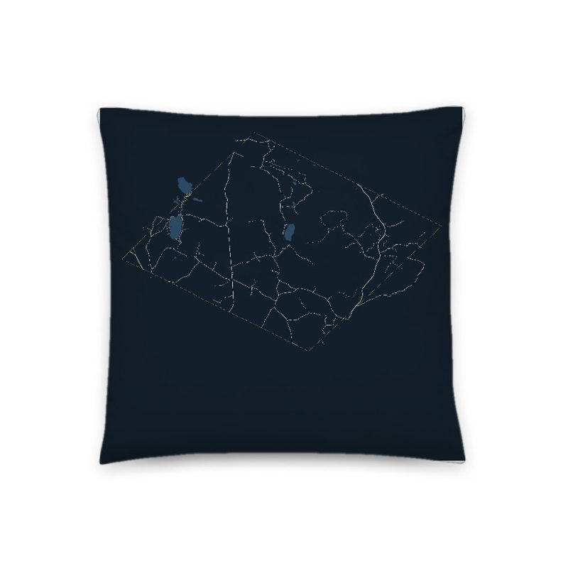 Newark Map Throw Pillow