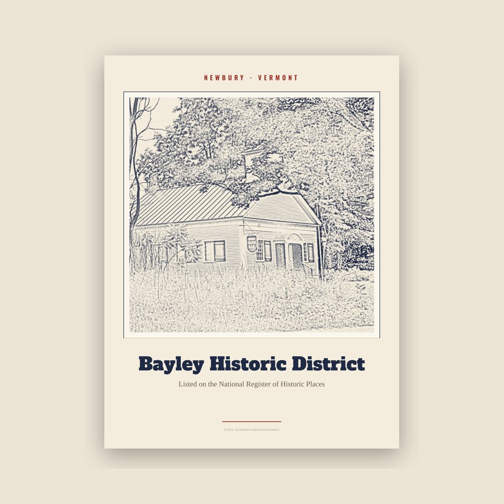 Newbury Bayley Historic District Landmark Print