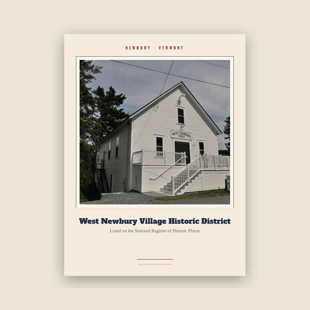 Newbury West Newbury Village Historic District Landmark Print