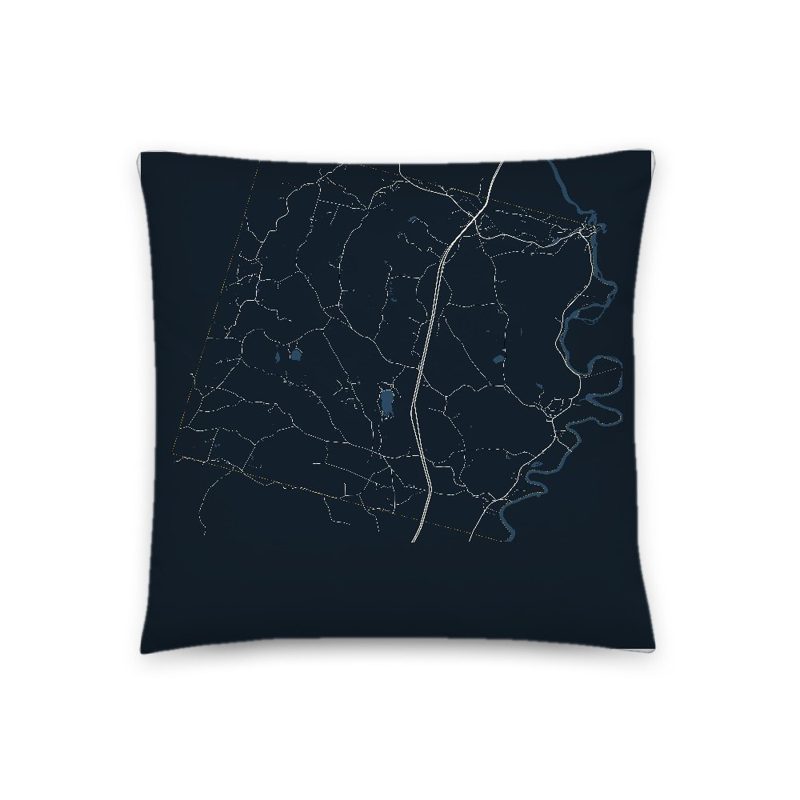 Newbury Map Throw Pillow