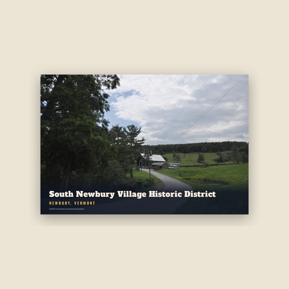 Newbury South Newbury Village Historic District Postcard