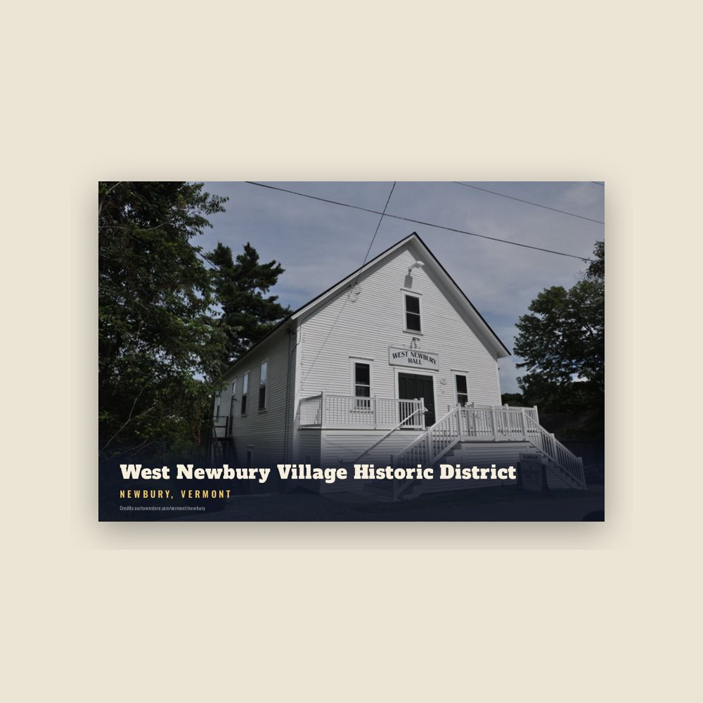 Newbury West Newbury Village Historic District Postcard